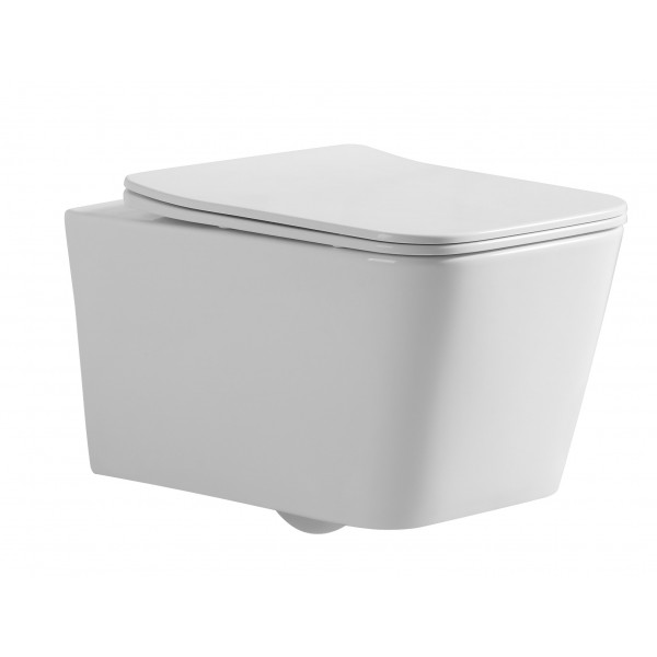 Унітаз підвісний Mixxus QUADRO-0304-R 520x360x365mm, система змиву RIMLESS (MI6707)