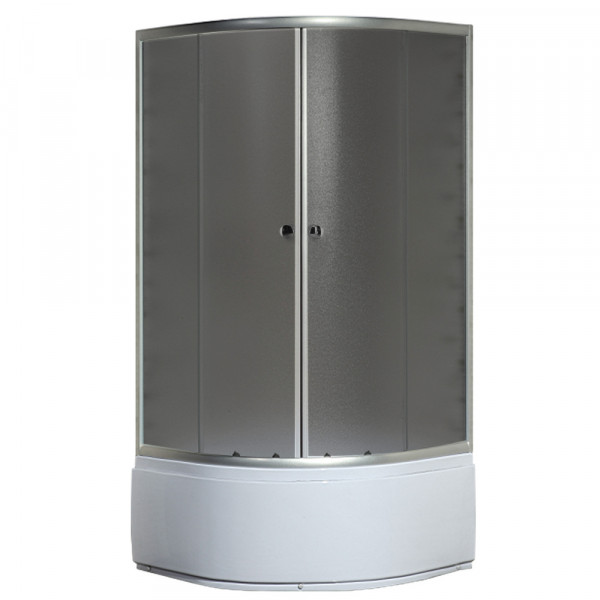 Душова кабіна з високим піддоном Mixxus PLAIN SCT01-90x90x195-GR SATIN сіре тоноване скло 4мм (MI6895)