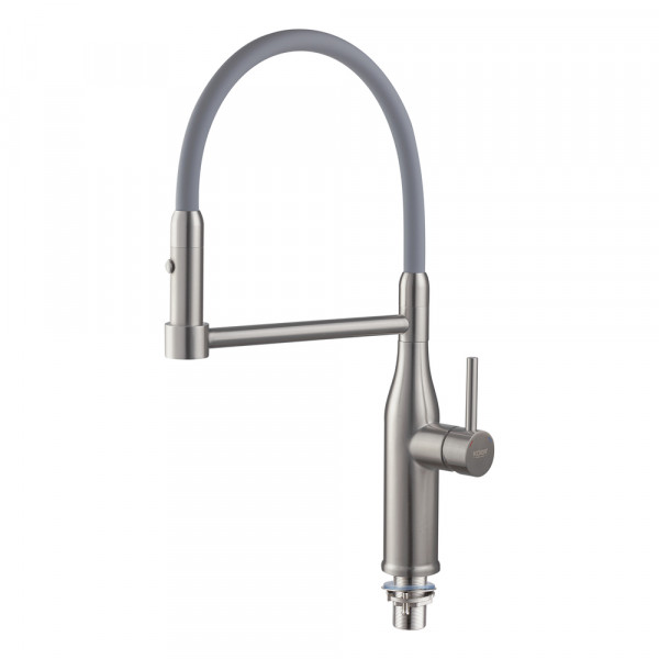 Кухонний змішувач з силіконовим виливом KOER KI-70005-02 (нерж. сталь) (KR3388)