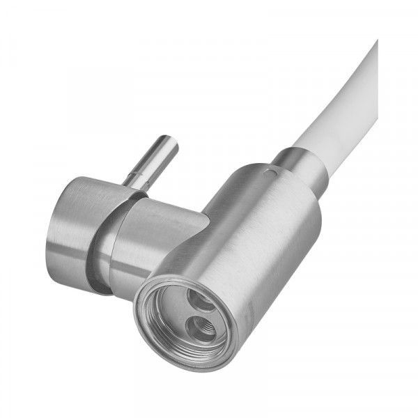 Змішувач для кухні MIXXUS SUS-011-T REFL.WHITE з силіконовим виливом з нерж. сталі SUS304, вилив білий (MI8228)