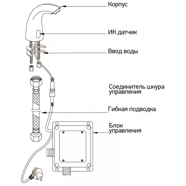 Монокран на одну воду сенсорний Mixxus Premium TIMO 001 (MI2837)