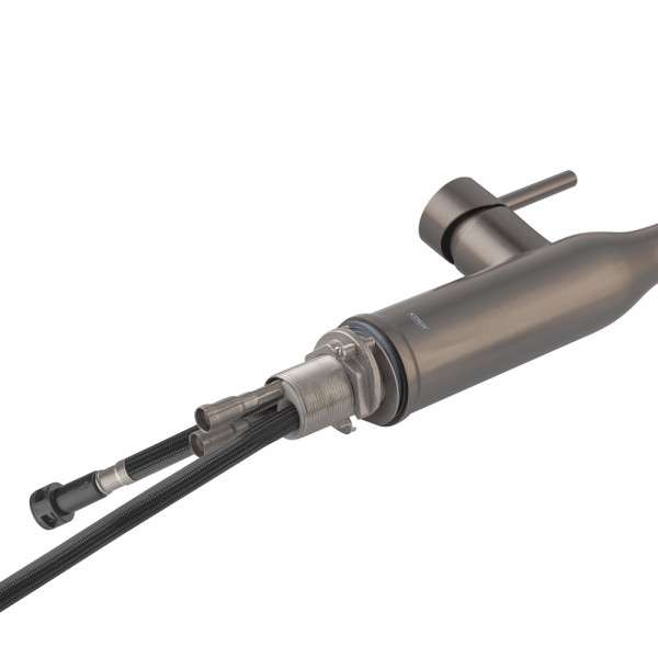 Кухонний змішувач з висувним виливом KOER KI-70004-07 (нерж. сталь) (KR3387)