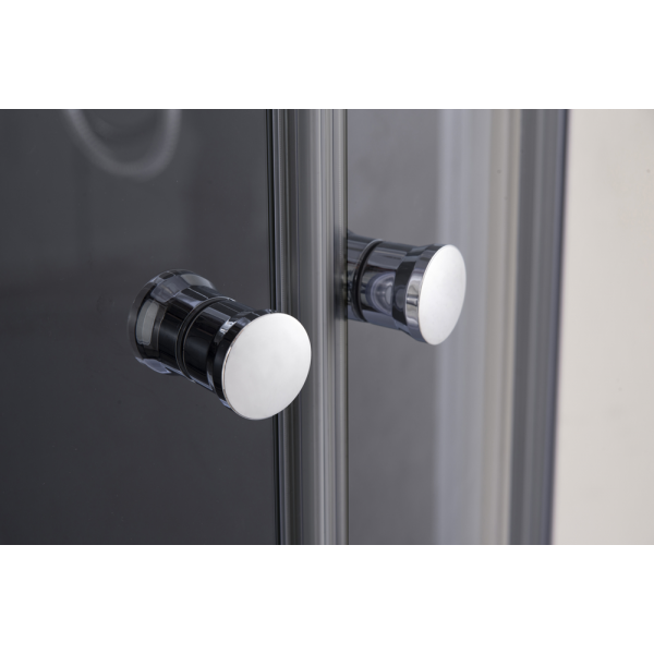 Душова кабіна без піддону Mixxus PLAIN SC01-90x90x185-TR GRAPHITE прозоре скло 4мм (MI6902)