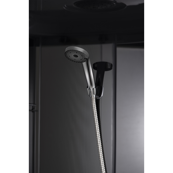 Бокс душовий без гідромасажу Mixxus STRONG SB02-90x90x215-GR SATIN з низьким піддоном (MI6887)