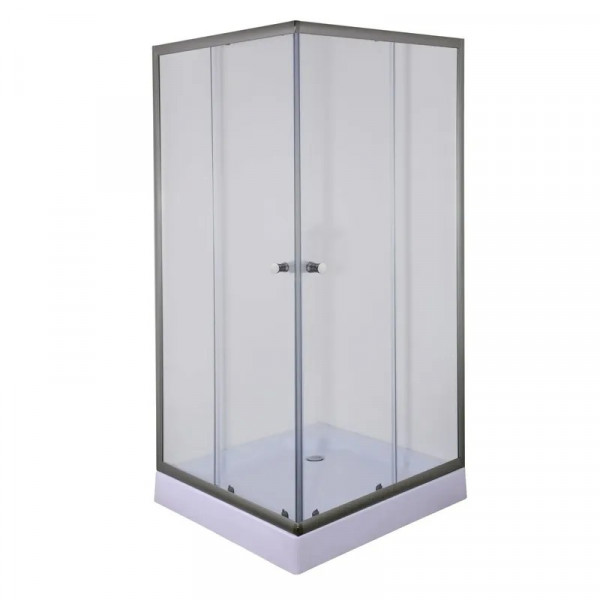 Душова кабіна з низьким піддоном Mixxus CUBIC SCT01-90x90x195-TR GRAPHITE прозоре скло 4мм (MI6905)