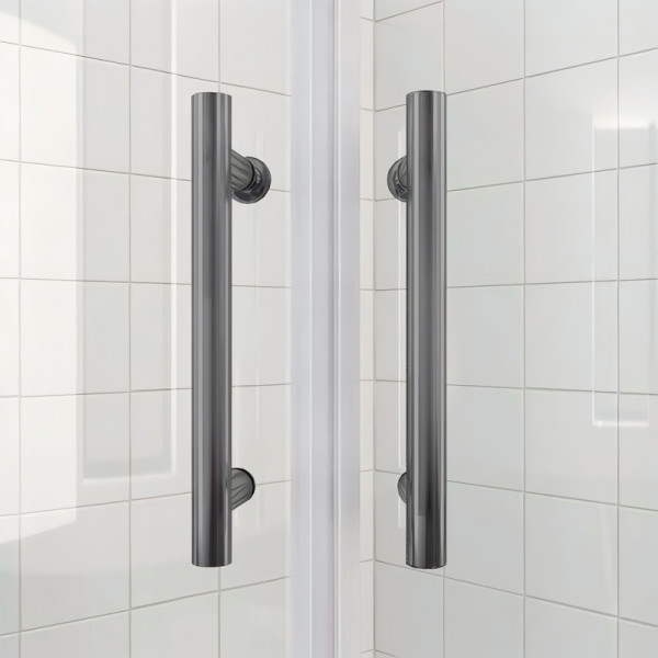 Душова кабіна без піддону Koer SR SC04-90x90x195-TR-07 прозоре скло Easy Clean 5мм, графіт (KR5362)