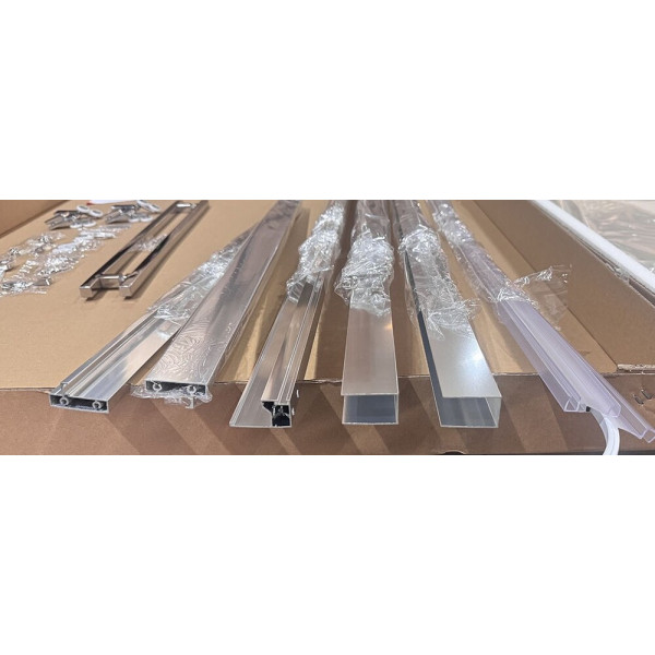 Душова кабіна без піддону Mixxus Premium Quadro SC01-90x90x195-TR Chrome прозоре скло 6мм (MI8290)