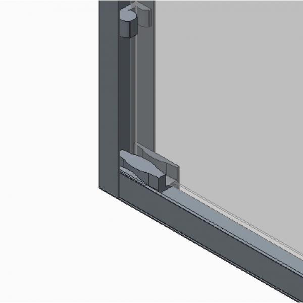 Двері в нішу Koer SR SD03-140x200-TR-01 прозоре скло Easy Clean 8мм, хром (KR5385)