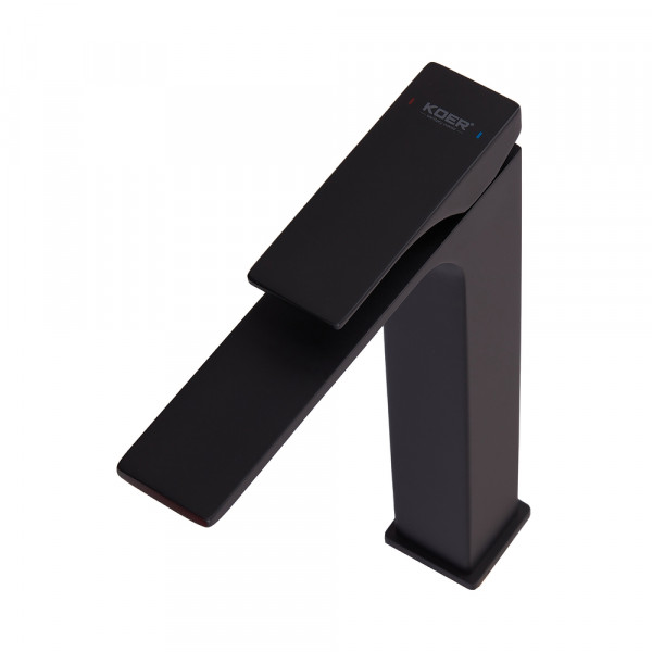 Змішувач для умивальника Koer KB-11010-05 високий (Колір чорний) (KR3483)