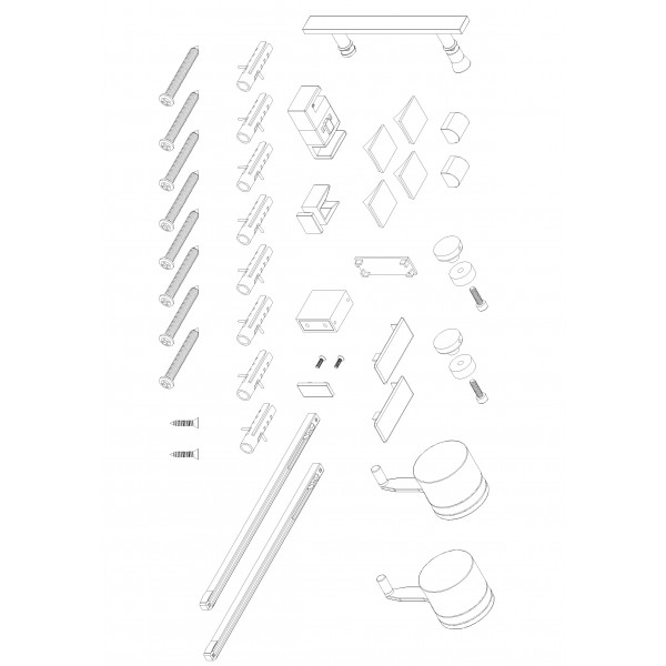 Бічна стінка до кабіни Koer SR SW01-90x200-TR-01 прозоре скло Easy Clean 8мм, хром (KR5381)