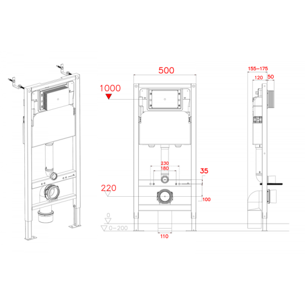 MIXXUS PREMIUM ELLIPSE-SET-2101 Комплект: Унітаз система змиву TORNADO 3.0+ Інсталяція з панеллю змиву WHITE (MP6667)