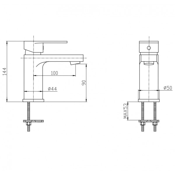 Змішувач для умивальника Mixxus Bruno 001 (MI6274)