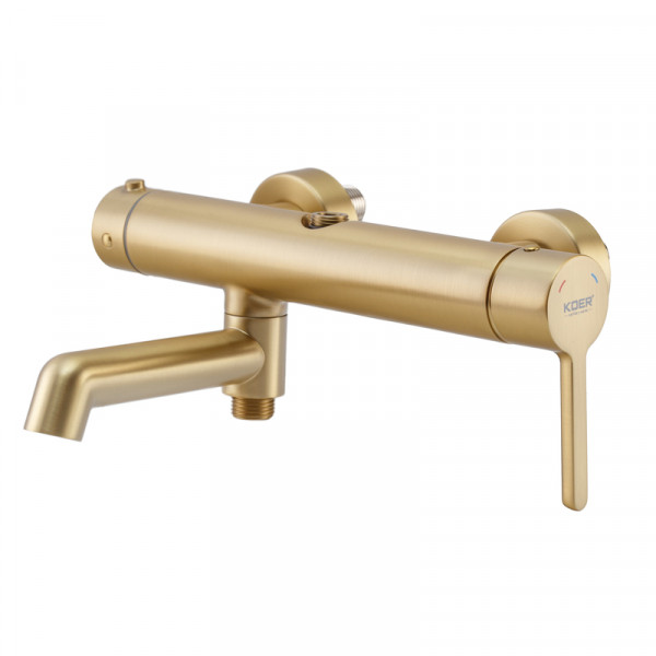 Душевая колонна со смесителем Koer KB-56029-12 3 функции, цвет матовое золото (KR5503)