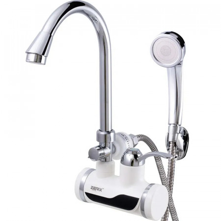 Проточний водонагрівач Zerix ELW08-EPW (з індик. темп. І УЗО) (ZX2751)