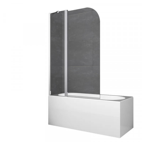 Шторки скляні на ванну Koer SR BS03-95x140-TR-01 прозоре скло 6мм, хром (KR5402)