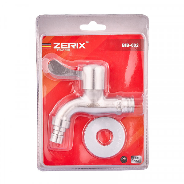 Кран для холодної води Zerix BIB-002 1/2 (нерж. сталь) (ZX1490)