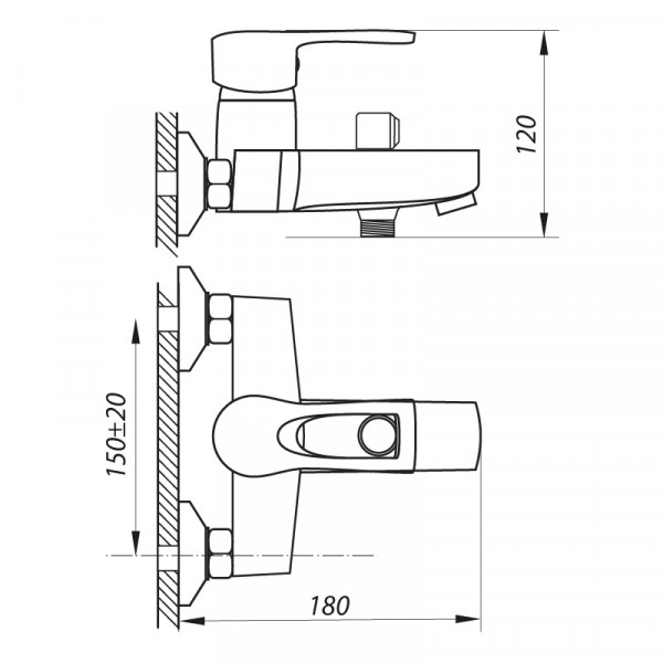 Змішувач для ванни Zerix SEO 181 (ZX2758)