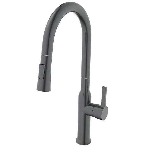 Змішувач для кухні з висувним виливом Mixxus Premium PULL 014 GRAPHITE (MI6959)