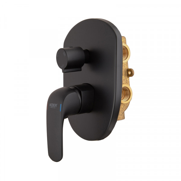 Вбудована душова система із змішувачем Koer KB-64008-05 (Колір чорний) (KR3477)