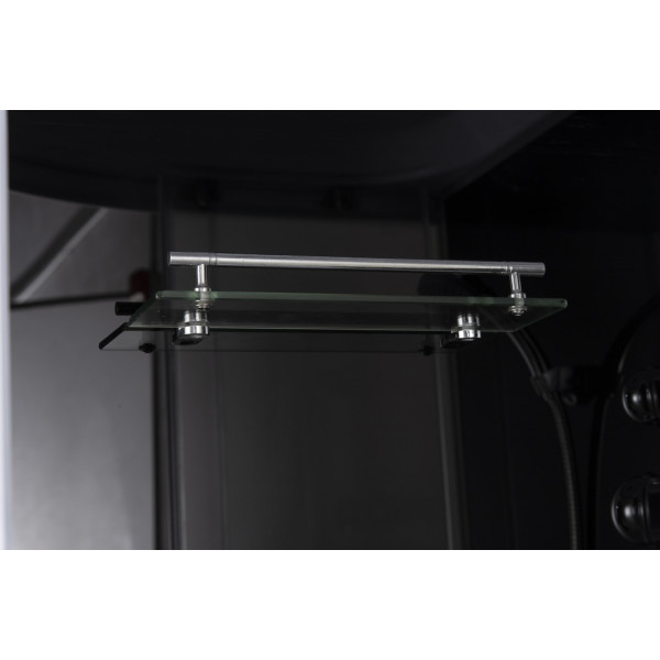 Бокс душовий без гідромасажу Mixxus STRONG SB01-90x90x215-GR SATIN з високим піддоном (MI6885)