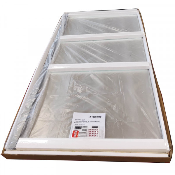 Бічна стінка до кабіни Koer SR SW01-90x200-TR-01 прозоре скло Easy Clean 8мм, хром (KR5381)