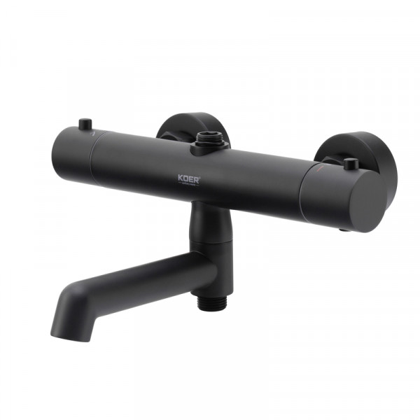 Душова колонна з термостатичним змішувачем Koer KB-57029-05 3 функції, колір чорний (KR5491)