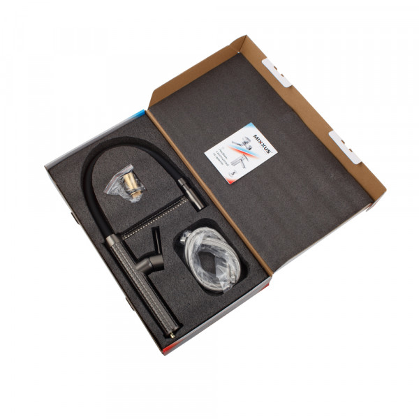 Змішувач для кухні Mixxus Premium Oliwer 017 GRAPHITE REFL.BLACK (MI6967)