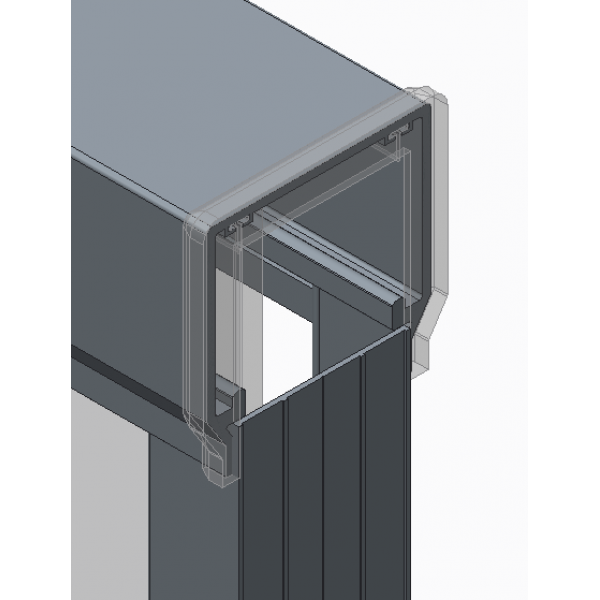 Двері в нішу Koer SR SD03-140x200-TR-01 прозоре скло Easy Clean 8мм, хром (KR5385)