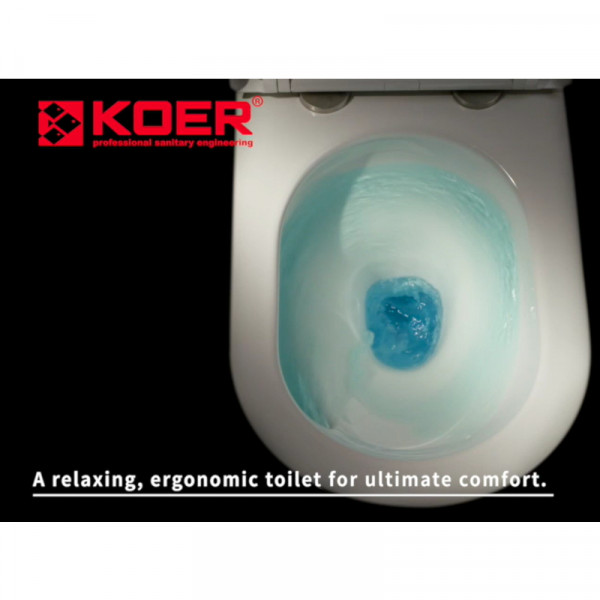 Унітаз-компакт ергономічний Koer TT-0201-T3 675x390x860mm система змиву TORNADO 3.0 (KR5613)