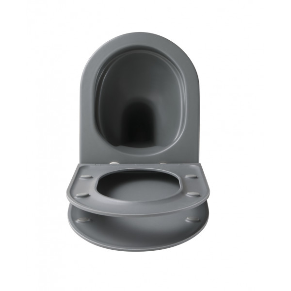 Унітаз підвісний Mixxus Premium TOPPER-0303-R GRAY 495x370x350mm система змиву RIMLESS (MP6657)