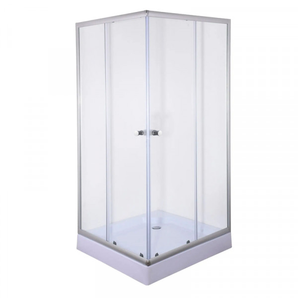 Душова кабіна без піддону Mixxus CUBIC SC01-90x90x185-TR CHROME прозоре скло 4мм (MI6906)