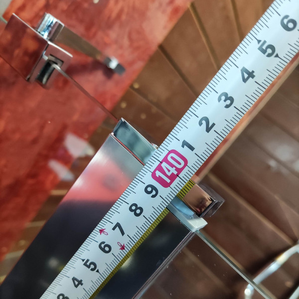 Шторки скляні на ванну Koer SR BS04-95x140-TR-01 прозоре скло 6мм, хром (KR5403)