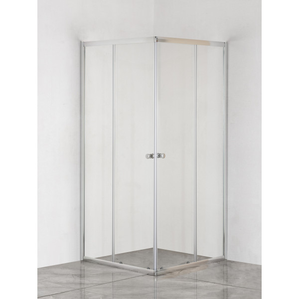 Душова кабіна без піддону Mixxus CUBIC SC01-90x90x185-TR CHROME прозоре скло 4мм (MI6906)