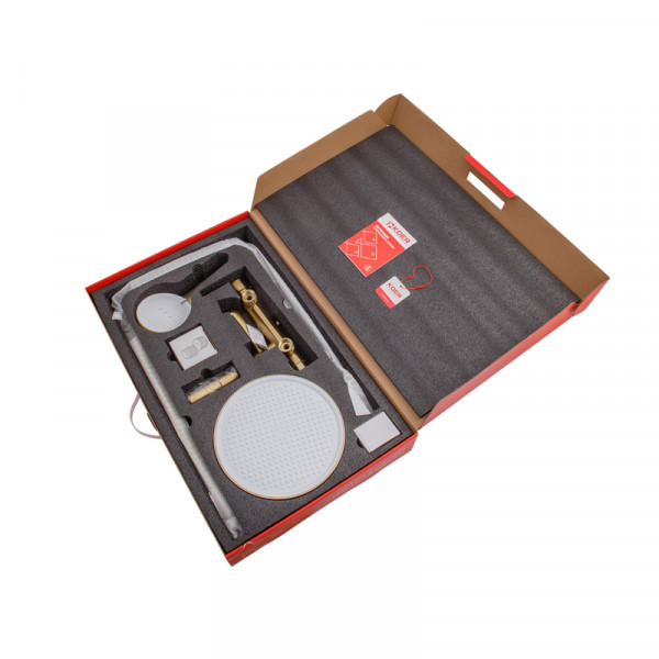 Душевая колонна со смесителем Koer KB-56029-12 3 функции, цвет матовое золото (KR5503)