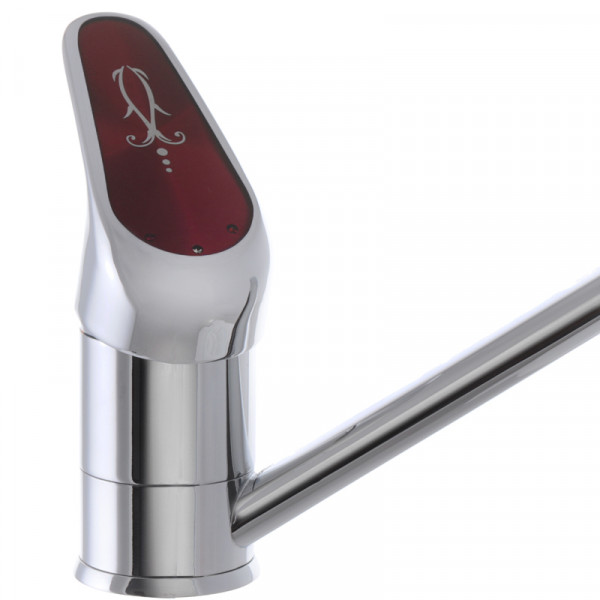 Змішувач для кухні Haiba Magic 004 з червоною ручкою (HB0688)