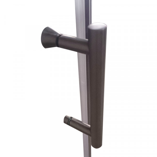 Душова кабіна без піддону Koer SR SC03-90x90x200-TR-07 прозоре скло Easy Clean 6мм, графіт (KR5359)