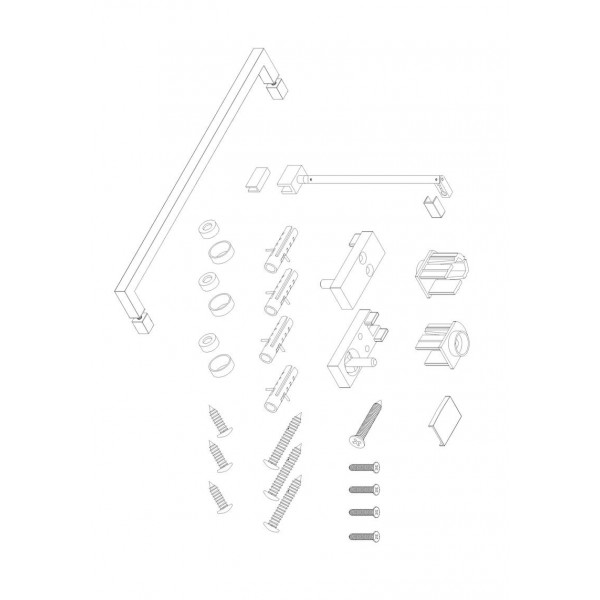 Шторки скляні на ванну Koer SR BS04-95x140-TR-07 прозоре скло 6мм, графіт (KR5404)