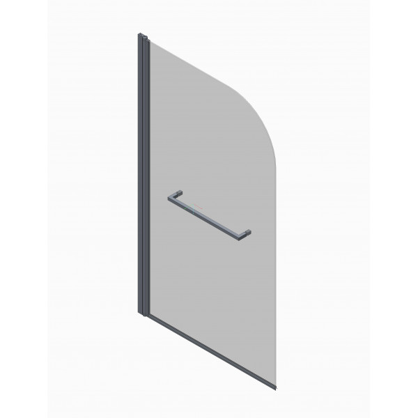 Шторки скляні на ванну Koer SR BS02-80x140-TR-01 прозоре скло 6мм, хром (KR5401)