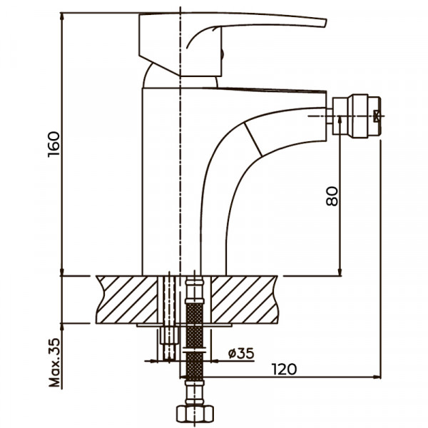 Змішувач для біде Haiba Ceba 002 (HB0026)