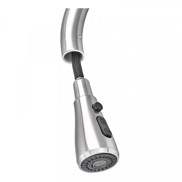 Змішувач для кухні з висувною лійкою Zerix PUL-014 з нерж. сталі SUS304 (ZX5034)