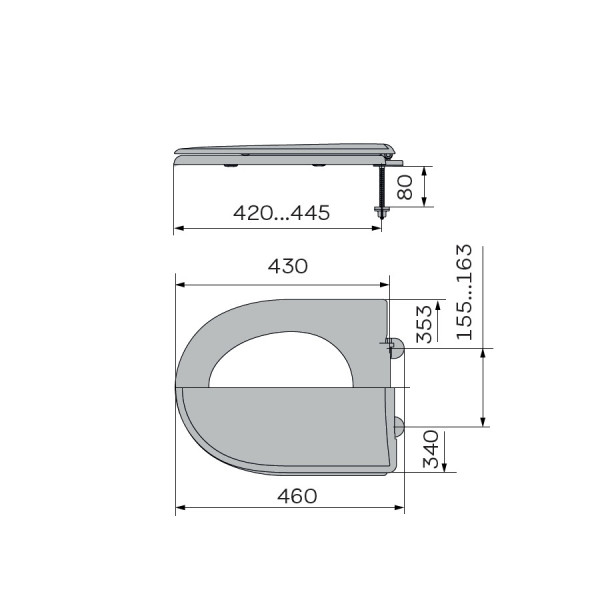 Сидіння унітазу з кришкою ZERIX TS-06 (ZX5585)