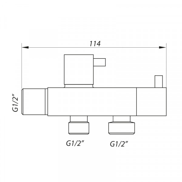 Кран для гигиен. душа и бачка унитаза Zerix LRH507-1 (без лейки) (LL1211)