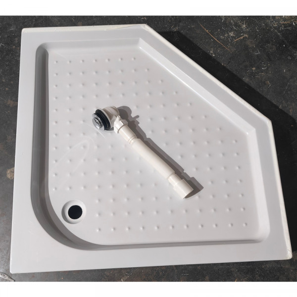 Душовий піддон з сифоном MIXXUS LINES ST01-90x90x13 п'ятикутний діаметр зливу 52 мм (MI8284)