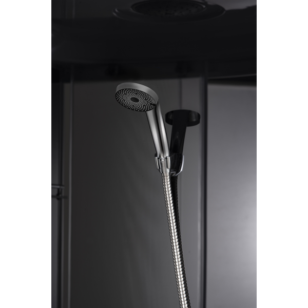 Бокс душовий з гідромасажем Mixxus STRONG SBH02-90x90x215-GR SATIN низький піддон (MI6891)