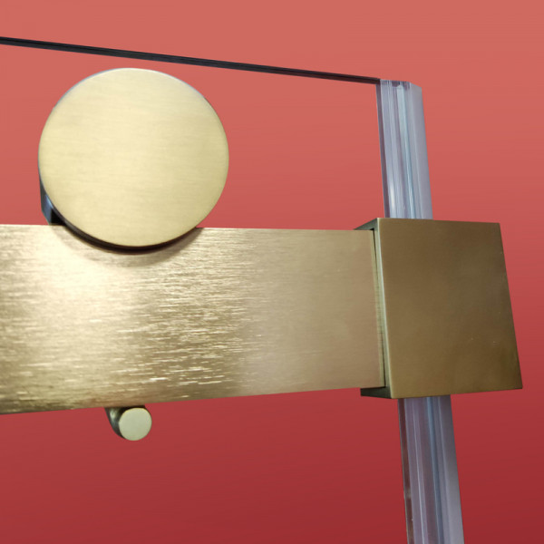 Двері в нішу Koer SR SD01-120x200-TR-12 прозоре скло Easy Clean 8мм, матове золото (KR5377)