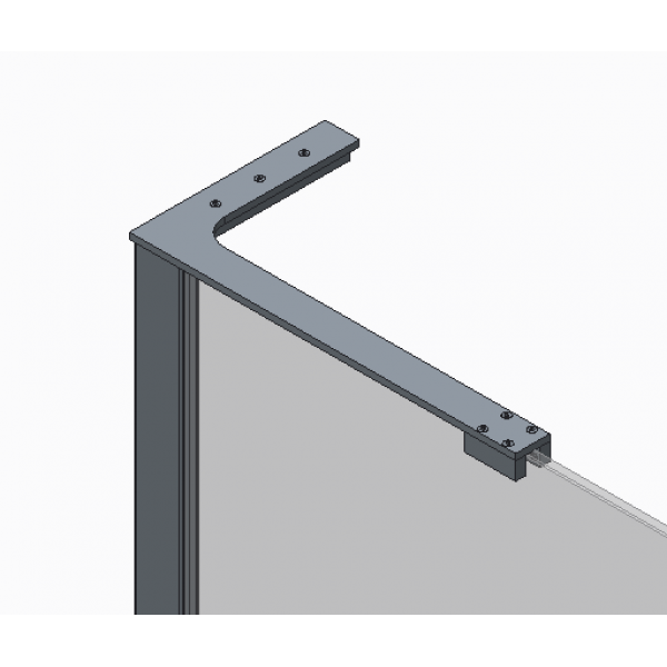 Душова перегородка Koer SR SP02-100x200-TR-01 Walk-In прозоре скло Easy Clean 8мм, хром (KR5395)