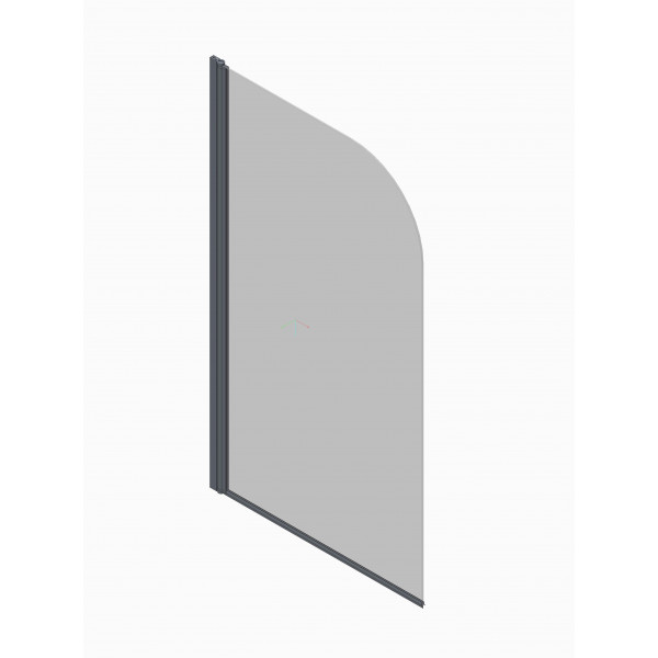 Шторки скляні на ванну Koer SR BS01-80x140-TR-01 прозоре скло 6мм, хром (KR5400)