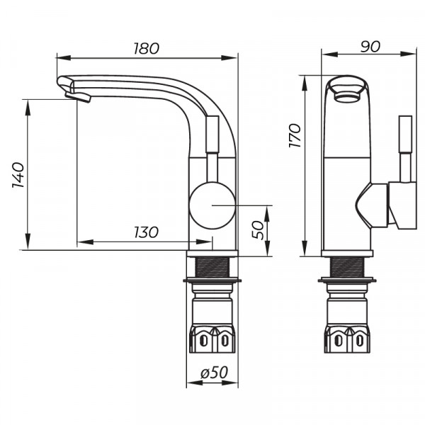 Смеситель для умывальника Zerix LR71205 (LL1468)