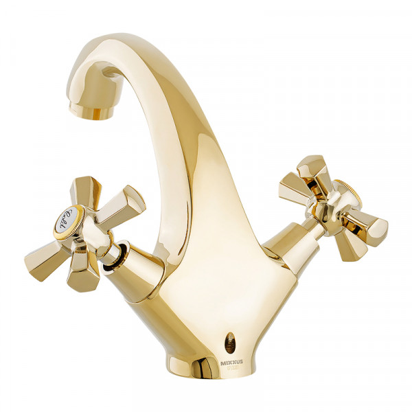 Змішувач для умивальника Mixxus Premium Retro Gold-161 (MI5848)
