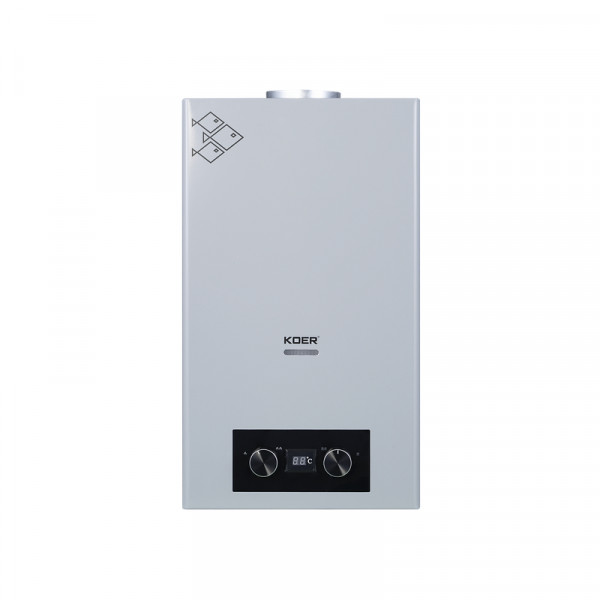 Газова колонка KOER KWH.G0110 GRAY димохідна 10 л/хв, колір сірий (KR5555)